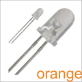 Led 5mm 60 μοιρων πορτοκαλί clear